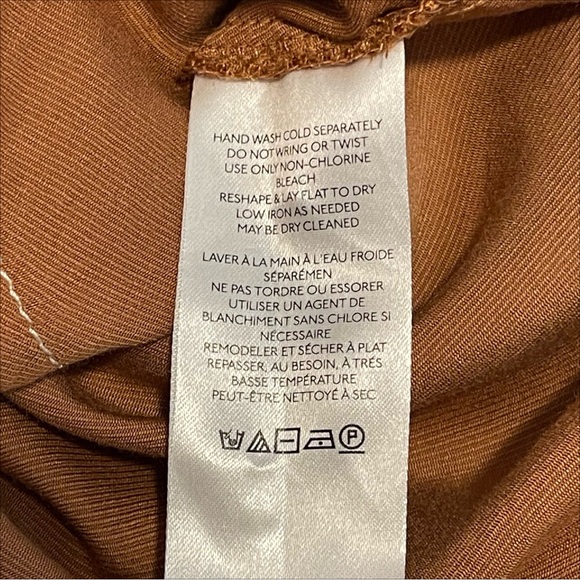 Anthropologie | Copper Bronze Metallic Look Cropped Raw Hem Button Down Shirt - Picture 8 of 9